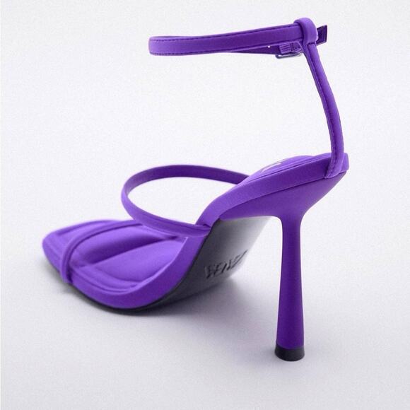 ZARA SANDALS HIGH HEELS LILAC - Picture 2 of 6